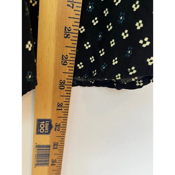 Akemi + Kin Anthropologie Women’s L Black Green Aztec Print Sleeveless Blouse - Picture 7 of 8